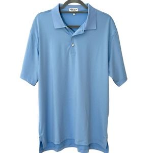 PETER MILLAR Men's Summer Comfort Short-Sleeve Polo Shirt Med Blue, Large
